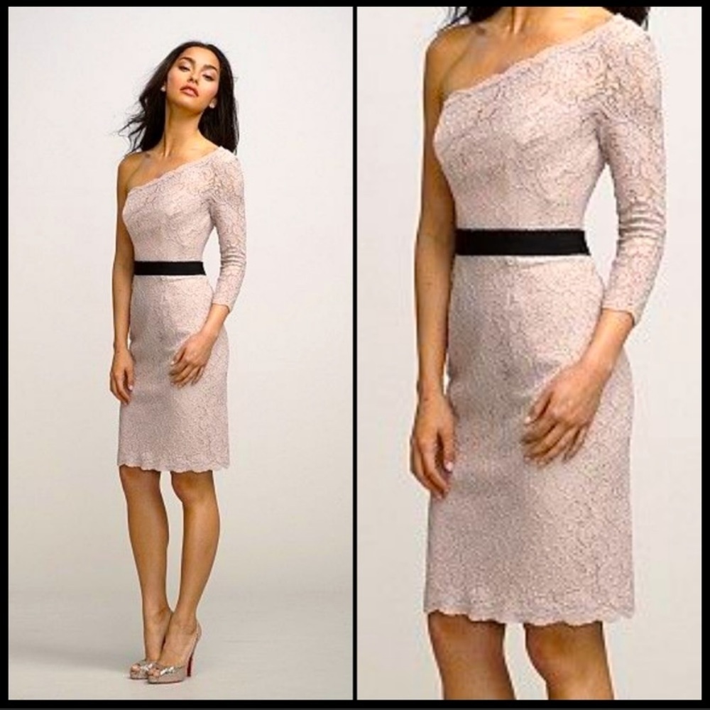 “WATTERS” Lace One Shoulder Dress